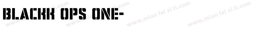 Blackk ops one字体转换